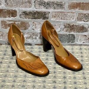 Enzo‎ Angiolini Leather Embellished Heels 8M
